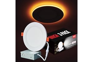 Togalonn 6 Inch LED Pot Lights with Night Light - 5CCT & Dimmable Recessed Lighting, Slim Lumiere Encastre Canless Downlight,