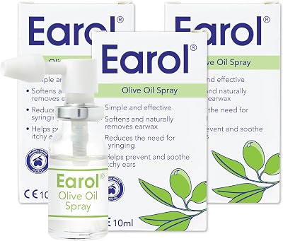 Earol Olive Oil Ear Wax Removal Spray 3 x 10ml Metered Dose