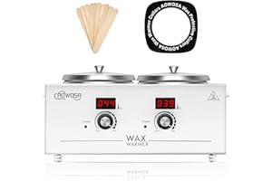 AOWOSA Double Wax Warmer Professional Digital Wax Heater Machine for Hair Removal, Large Wax Pot Warmer with Adjustable Temperature and Constant Temperature Function for Spa Beauty Salon Esthetician Home