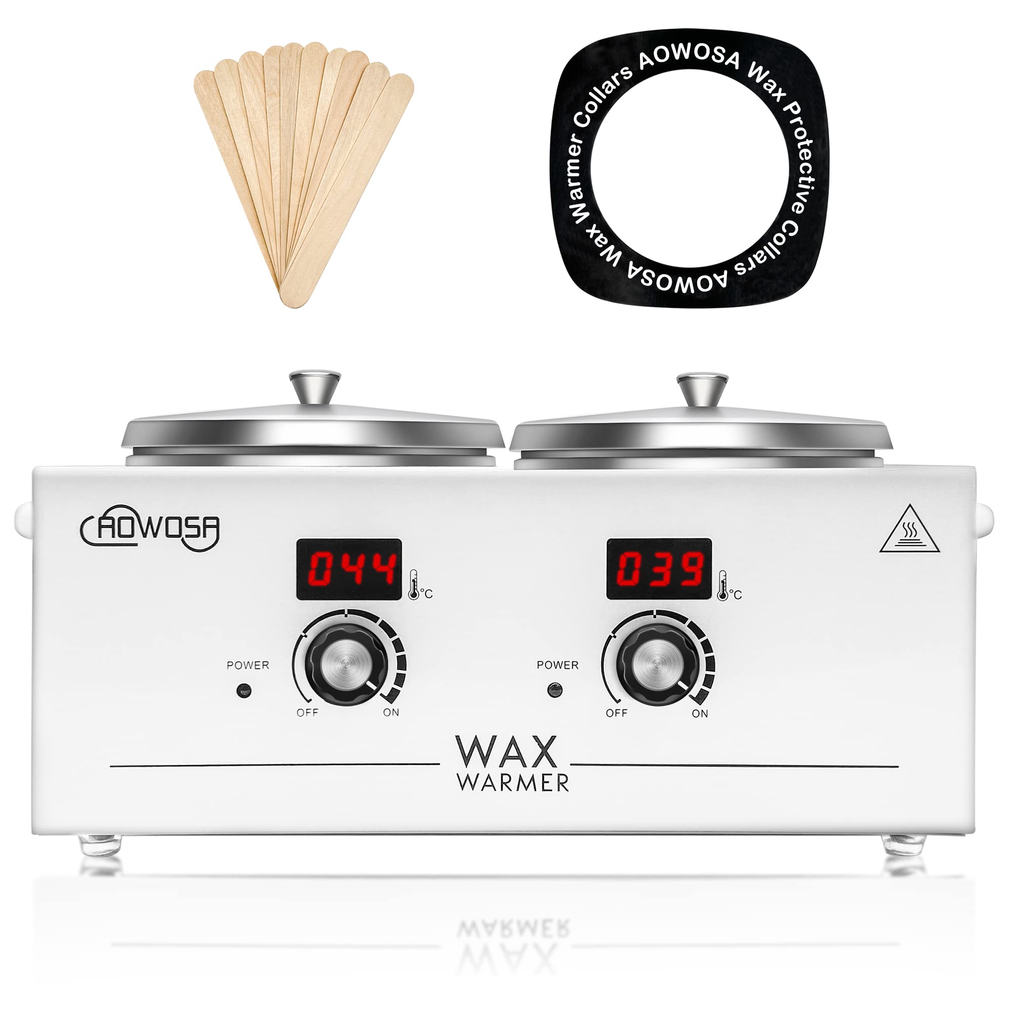 Double Wax Warmer Professional Digital Wax Heater Machine for Hair Removal, Large Wax Pot Warmer with Adjustable Temperature and Constant Temperature Function for Spa Beauty Salon Esthetician Home