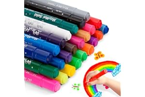 MayMoi Washable Tempera Paint Sticks | Non-Toxic, Quick Drying & No Mess Paint Sticks for Kids, Best Art Birthday Gifts for Kids (24 Colors)