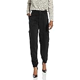 GUESS Women's Bowie Straight Leg Cargo Chino Pant, Jet Black Multi, 28
