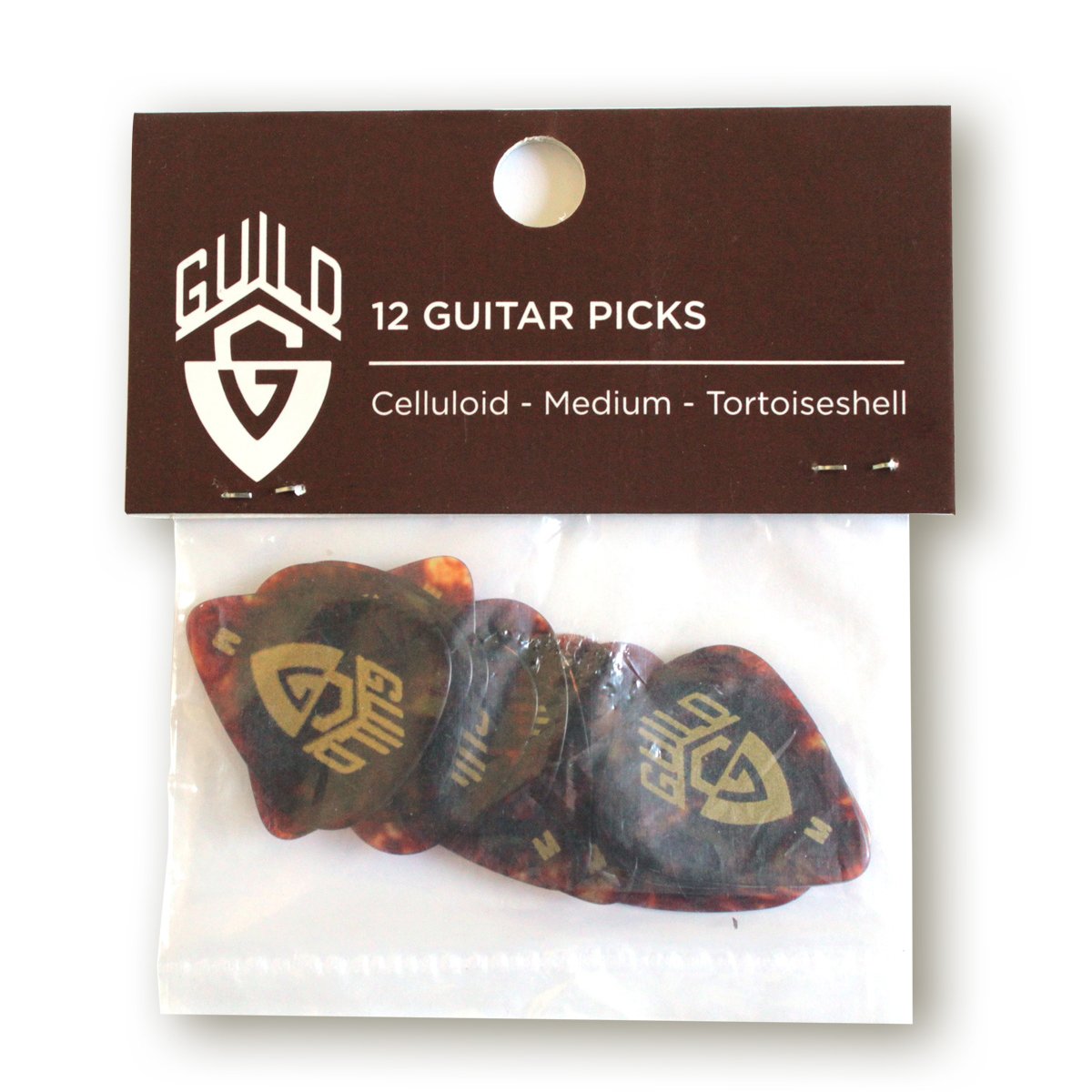 Guild Guitars Traditional Celluloid Picks - Medium Gauge, 12 Pack
