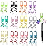 72 Pcs Keychain Making Kit, Colorful Lobster Claw Clasps with Silicone Rings, Metal Swivel Snap Hooks Double Ring Connector for Keychain DIY Crafts Jewelry Purse Backpack Zipper Bags Lanyard Projects
