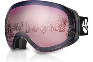 VANRORA Ski Goggles, Snowboard Goggles - Frameless Interchangeable Lens, Anti Fog and 100% UV Protection, for Men & Women
