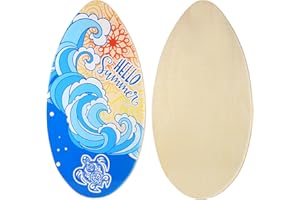 HQO LOVL 35 inch Skim Board for Kids Adults Wooden Skim Boards with High Gloss Coat for Beach Skimboards for Beginners