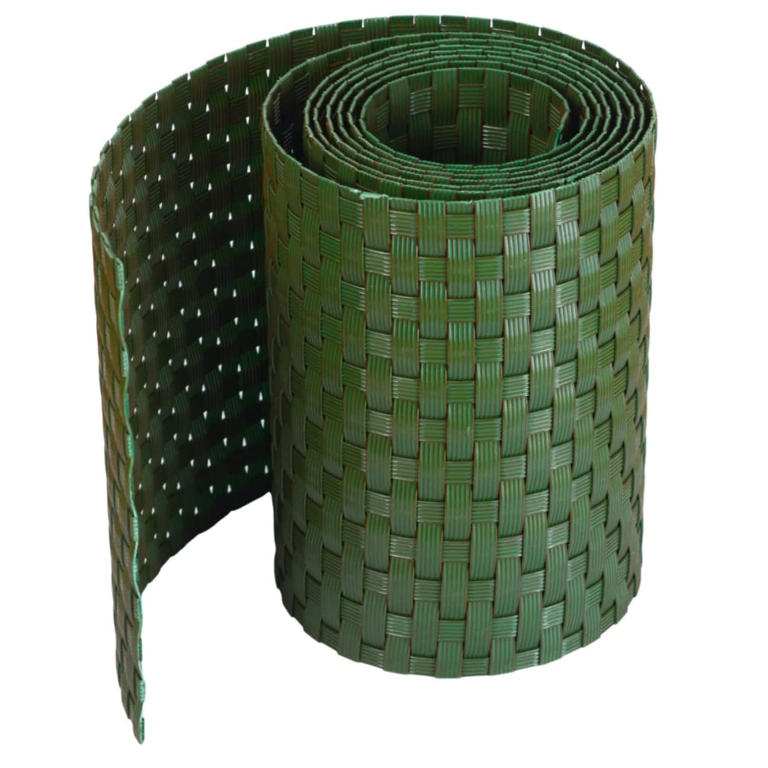 workingHOUSE Polyrattan Privacy Screen Strips for Double Bar Mesh - Weatherproof Strips for Fence, Balcony and Terrace - Maintenance-Free and Easy to Install - 255cm Length x 19cm Height (1, Green)