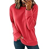 KINGFEN Womens Sweatshirts Fall Fashion 2025 Long Sleeve Tops Comfy Crewneck Casual Shirts