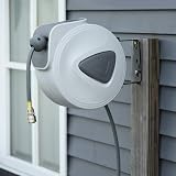 DURHAND Retractable Air Hose Reel 10m Wall Mount 3/8" BSP 4.5mm Grey view 2