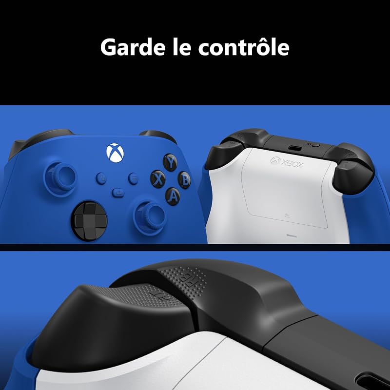 Manette sans fil Shock Blue Series X|S, One, PC, téléviseurs, mobiles et plus