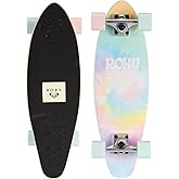 Roxy Mini Pintail Cruiser Skateboard for Girls &ndash; Kids Skateboard for Ages 6-12, Durable 7-Ply Wood Deck, 60MM Soft Wheels, ABEC 3 Speed Bearings, Ideal for Beginners &amp; Young Riders