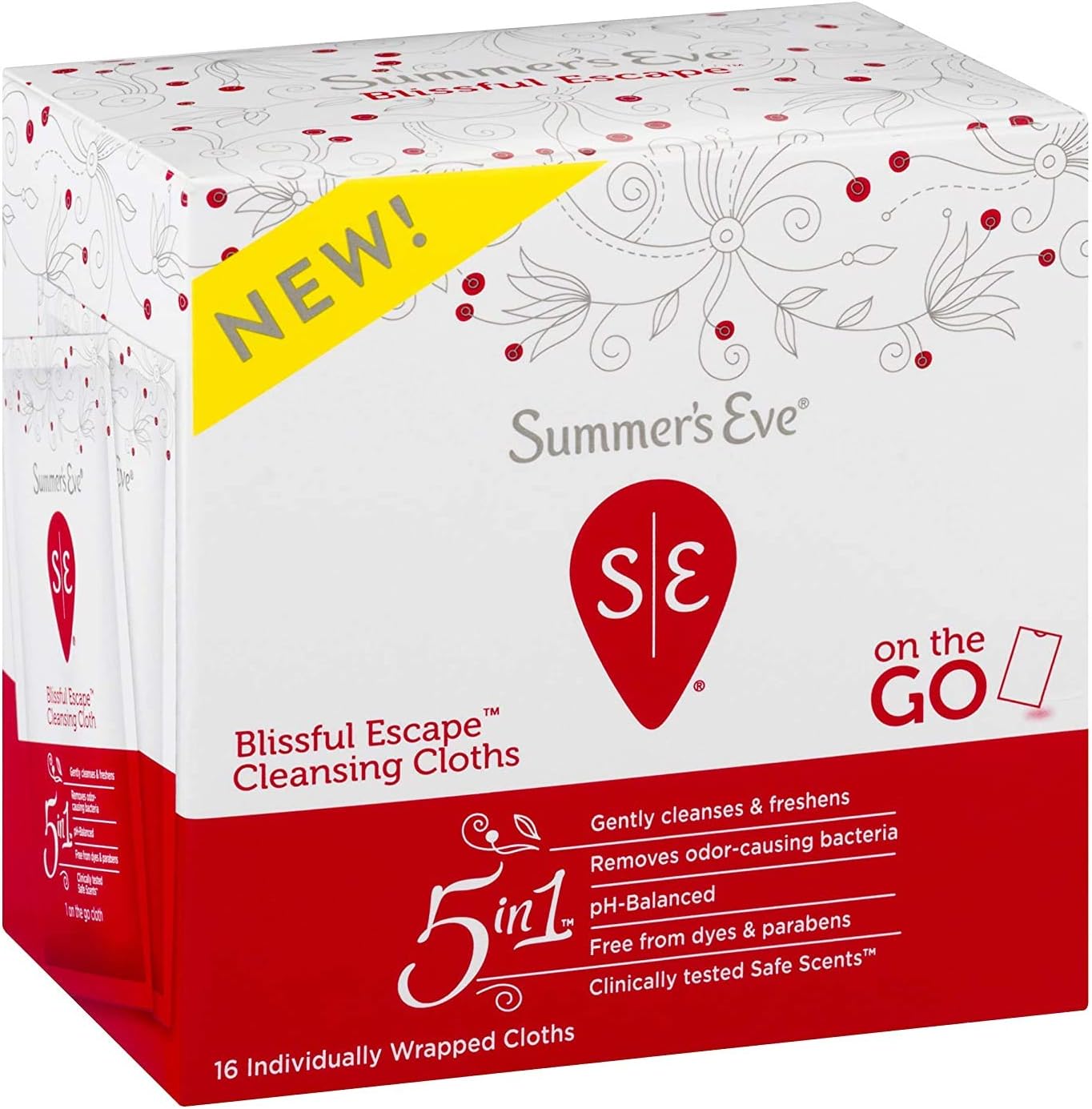 Summer’s Eve Cleansing Cloths, Blissful Escape, 16 Count : Beauty