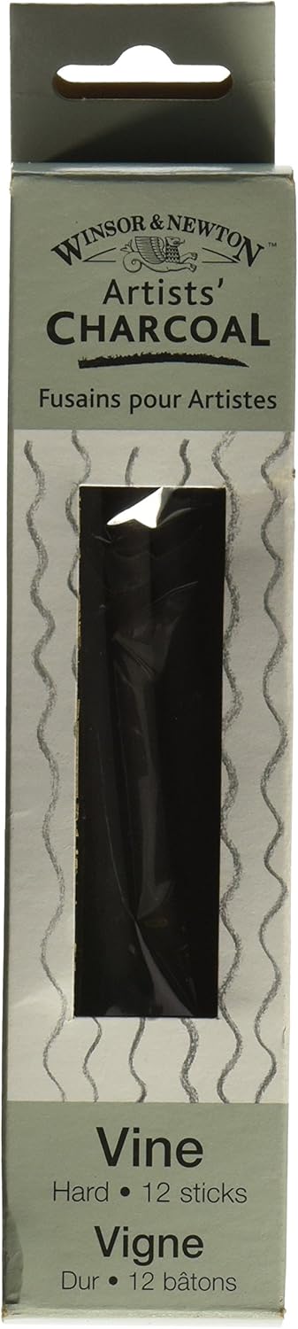 Winsor & Newton Artist Vine Charcoal Sticks 12/Pkg - Medium