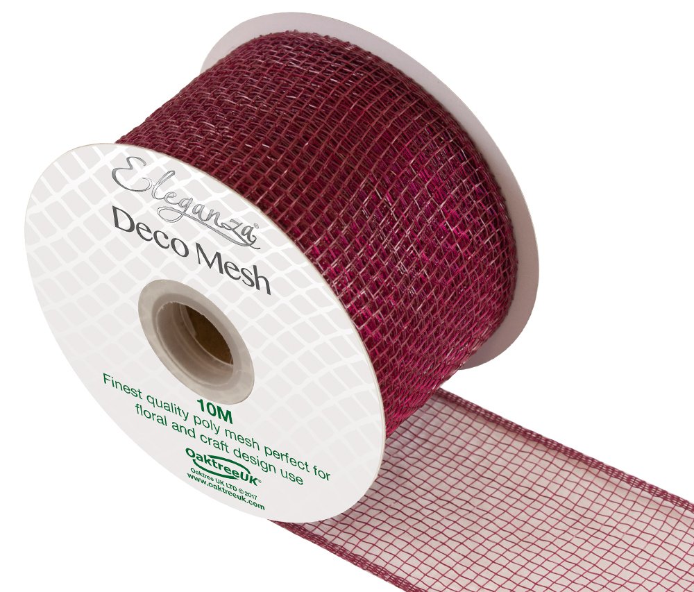 Eleganza DECO Mesh 63mm x 10m No.01, Burgundy — image 1