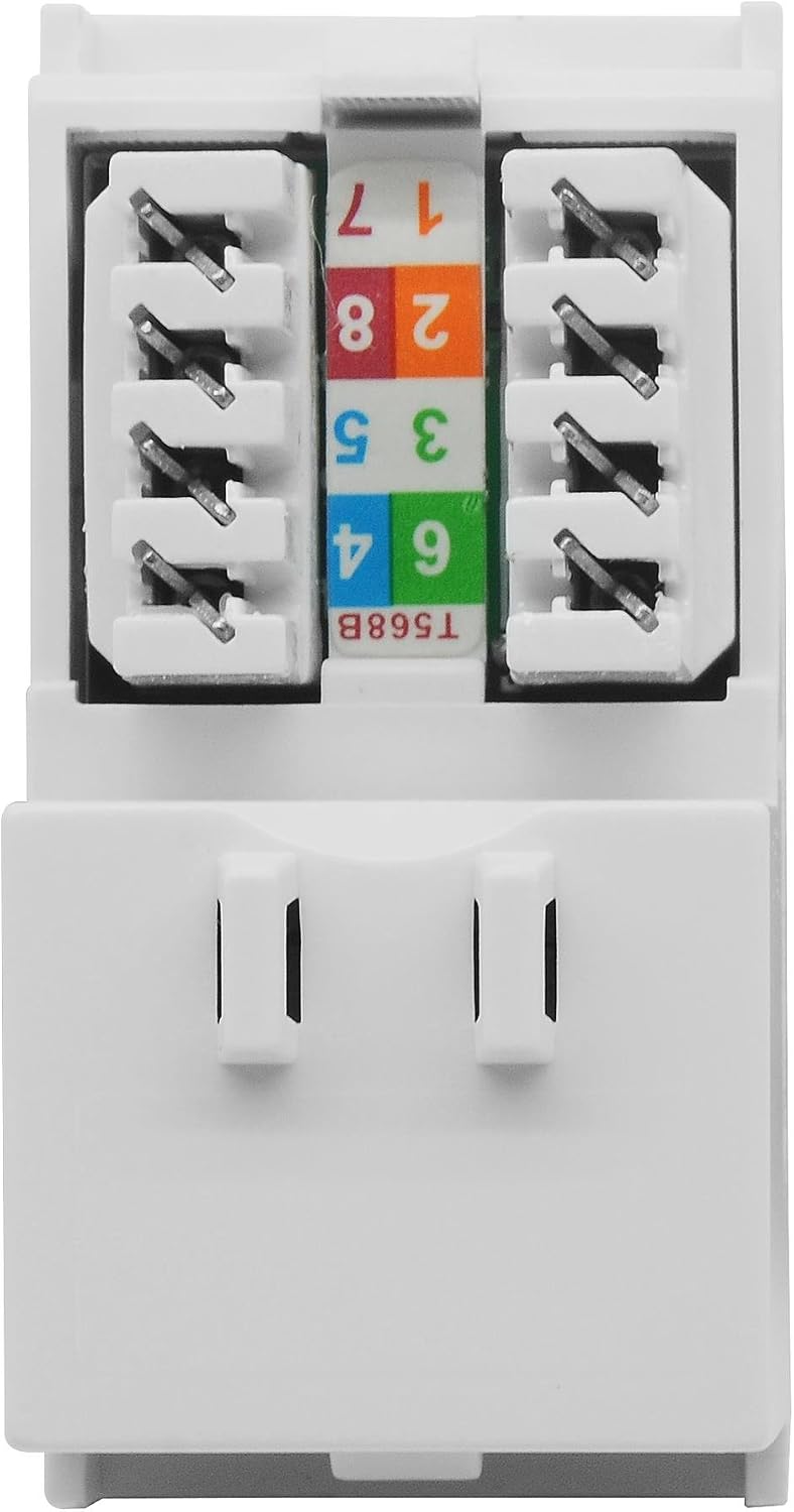 Single Rj45 Euro Module Euro Communication Modules RJ45 CAT 5E Black – BigaMart