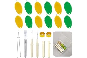 LECHCHY Needle Threaders Tool Set 47 in 1 for Hand Sewing, Sewing Machine, DIY (12 Pcs Needle Threaders + 2 Pcs Seam Rippers + 1 Pc Drawstring Threader+ 2 Pcs Thimbles + 30 Pcs Needles + 1 Pc Storage Case)
