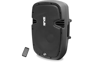 PYLE-PRO Powered Speaker Active PA- Loudspeaker Bluetooth System,12 Inch Bass Subwoofer Stage Speaker Monitor, DJ Party Portable Sound Stereo Amp Sub for Concert Audio, Built-in USB for MP3 Amplifier