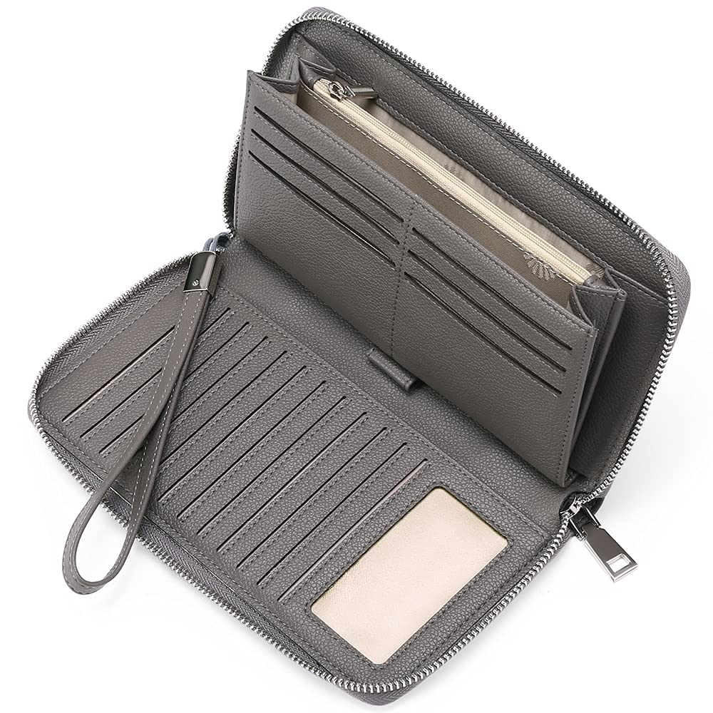 GAEKEAO Leather Purses for Women, Large Capacity Ladies Purse, RFID Purses for Women with Multiple Card Slots and Roomy Compartment