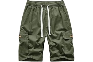 Msmsse Womens Cargo Hiking Shorts Summer Casual Drawstring Knee Length Shorts for Women