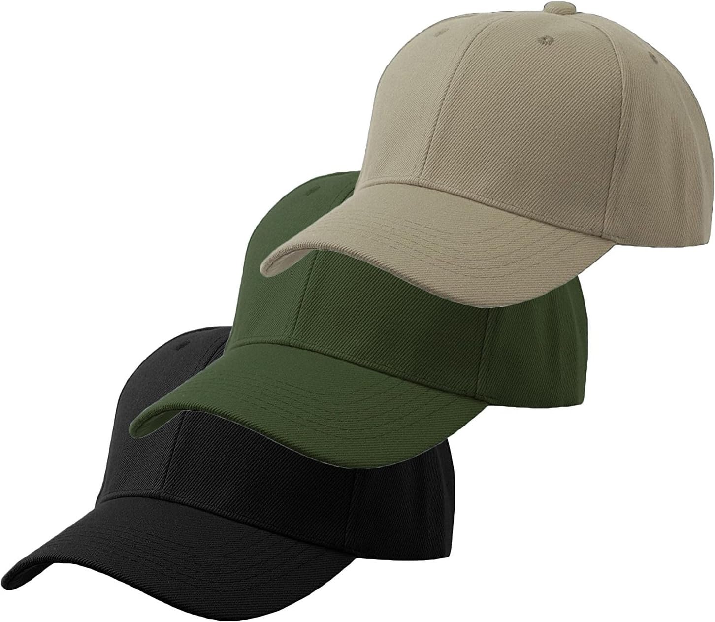 Men's Plain Baseball Cap Adjustable Curved Visor Hat