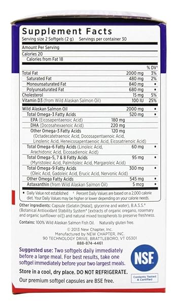 NEW CHAPTER WHOLEMEGA EXTRA PURE FISH OIL – 1000 MG, 60 SOFTGELS