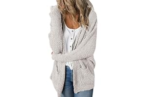 MEROKEETY Women's Long Sleeve Soft Chunky Knit Sweater Open Front Cardigans Outwear Coat