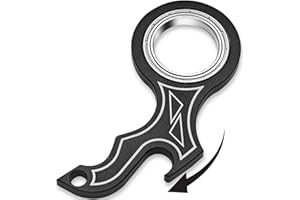 YIPUKIYI New Keychain Spinner Fidget Keychain Fidget Ring Metal Key Chain Spinner Fidget Spinner Keychain Toy for Man Women and Kids (Luxury Black)