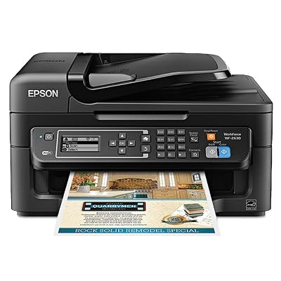 Epson WorkForce WF-2630 Wireless Business AIO Color Inkjet, Print, Copy, Scan, Fax, Mobile Printing, AirPrint, Compact Size