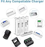 Bonai AAA Rechargeable Batteries 1100mAh Pack of 8 High Capacity view 7