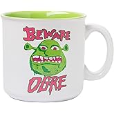 Silver Buffalo Shrek Beware Ogre Ceramic Camper Mug, 20 Ounces