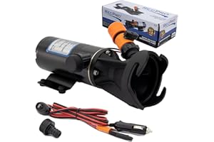RecPro RV 12 Volt Macerator Pump | Portable 12GPM Sewage Waste Grinder | Dump Pump with Flexible Impeller for RVs, Motorhomes, and Campers