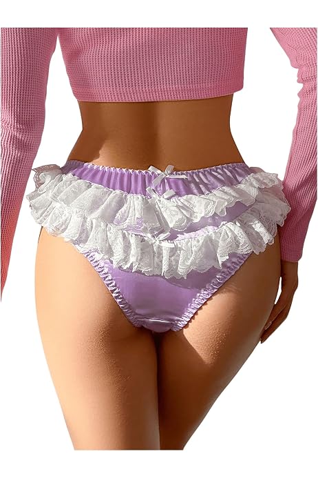 SHENHE Women's 5 Pack Mesh Thongs Underwear