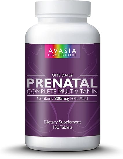 Amazon Com Avasia Prenatal Vitamin With Folic Acid 800 Mcg Best For Pre Pregnancy Ivf Pregnancy Breastfeeding 5 Month Supply Optimum Nutrition For Mom And Baby Easy Swallow 1 A Day Made In The