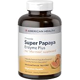 American Health Super Papaya Enzyme Plus Chewable Tablets, 360 Count