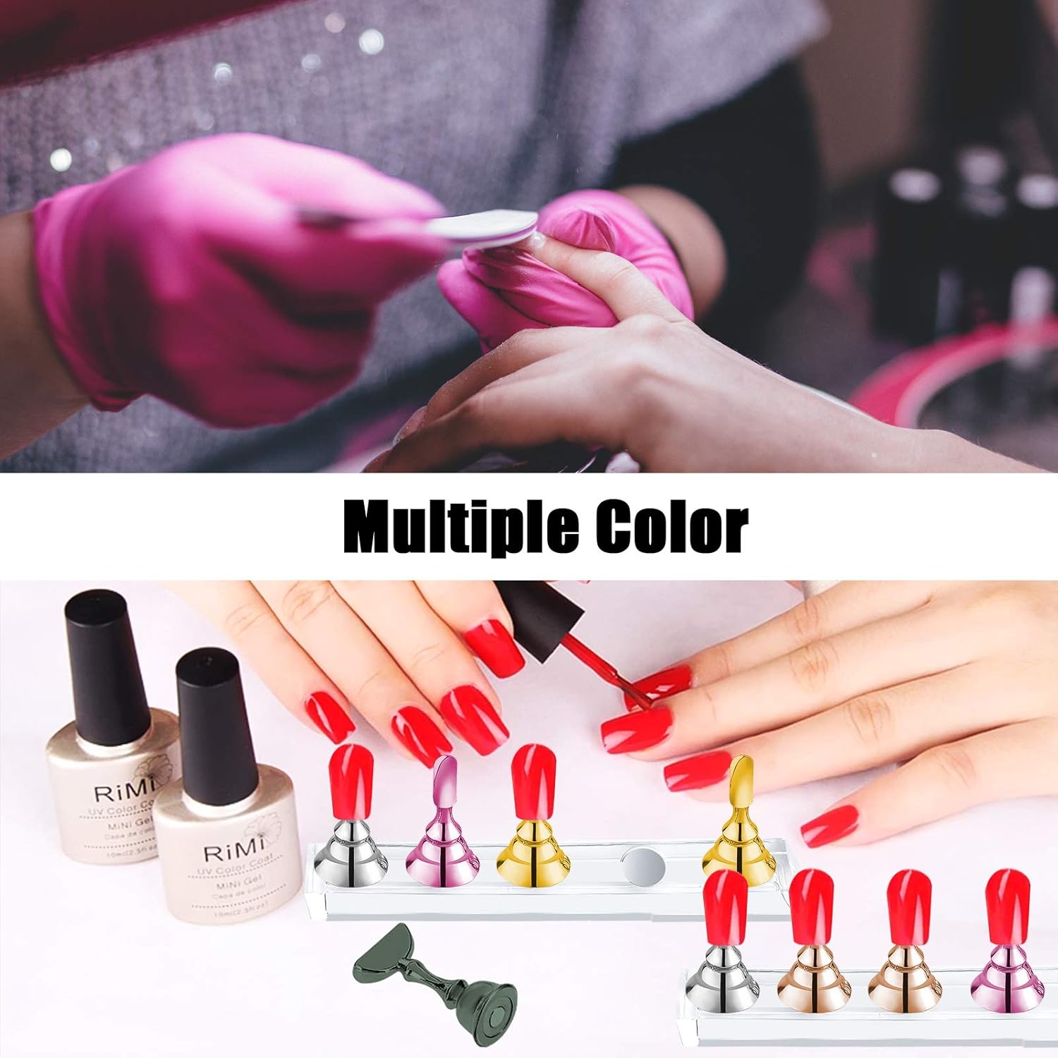 2 Sets Pink Nail Stand for Press on Nails Display, Magnetic Fake Nails Holder for Painting Nails Practices, Beginner Acrylic Nail Art Kit Accessories, Nail Salon Equipment and Decor : Beauty