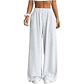 SOLY HUX Girl's Wide Leg Sweatpants Elastic High Waisted Loose Baggy Pants with Pockets