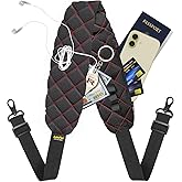 2 in 1 Anti-theft Bag Shoulder Strap with Pockets, 54 inch Travel Belt Ultra-Wide and Thick, Comfort and Stylish