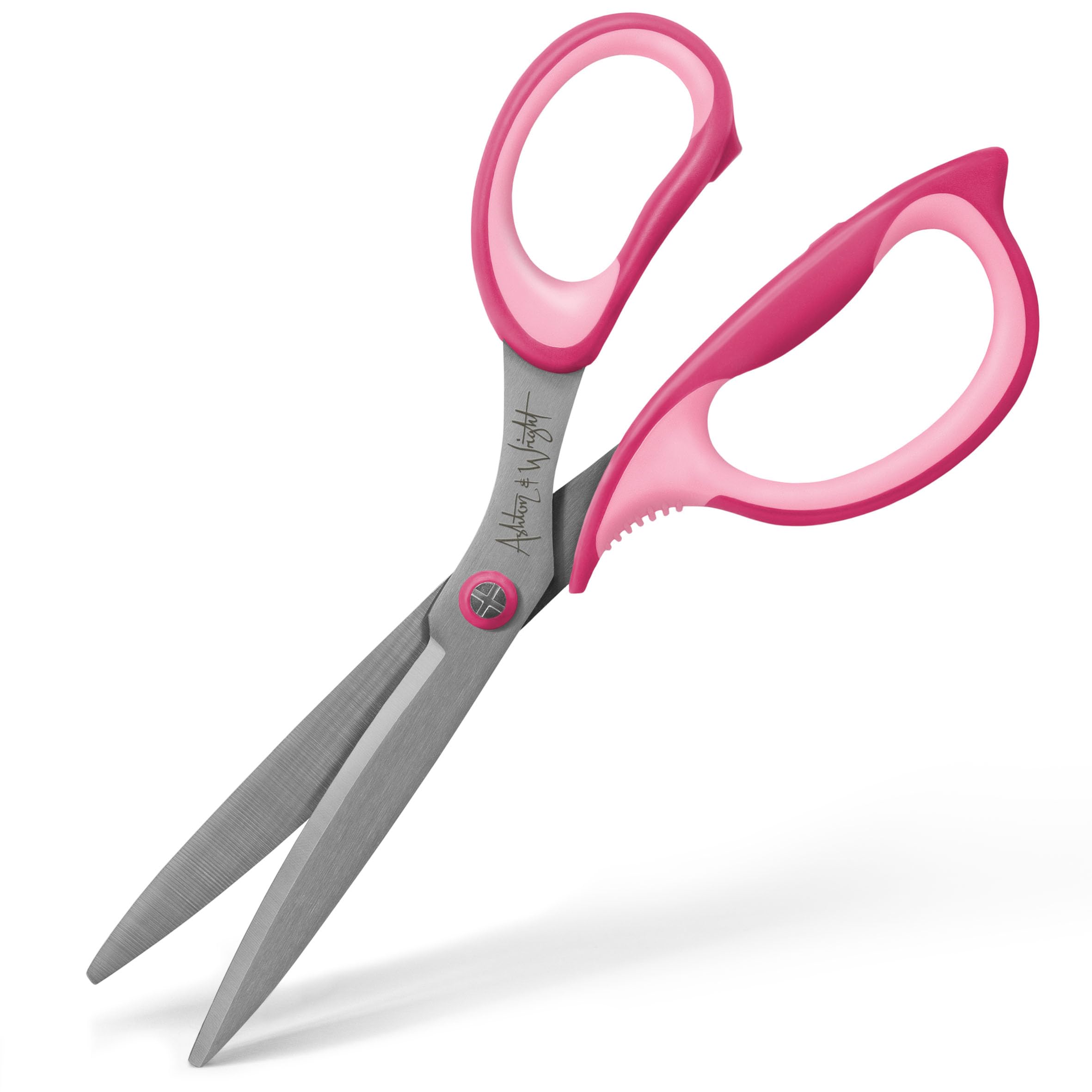 Ashton and Wright - Precision SG - Soft Grip Scissors for Office, Home, Kitchen, and Craft - 210mm / 8” - Steel Blades (Pink, Right Handed)