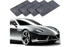 HONBQYCC Nano Sparkle Cloth for Car Scratch (4PACK), 2023 Nano Sparkle Cloth Upgrade, Nano Magic Cloth Easy To Repair Light Scratch Car Paint,Water Spots On Surface For All Car with Disposable Glovs -Black