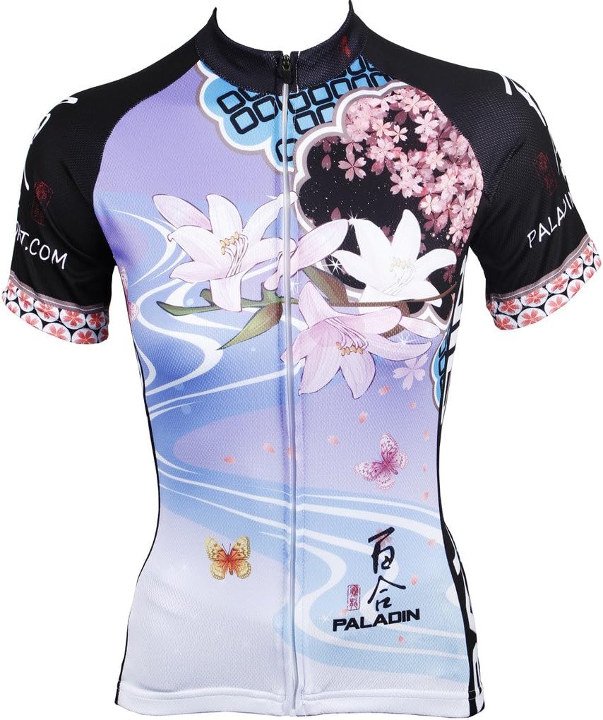 PaladinSport Women's Short Sleeve Cycling Jersey and Bike Clothing Set