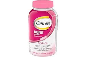 Caltrate 600 Plus D3 Calcium and Vitamin D Supplement Tablets, Bone Health Supplements for Adults - 200 Count