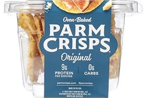ParmCrisps - Original Cheese Parm Crisps, Made Simply with 100% REAL Parmesan Cheese |Healthy Keto Snacks, Low Carb, High Protein, Gluten Free, Oven Baked, Keto-Friendly| 3oz (Pack of 4)