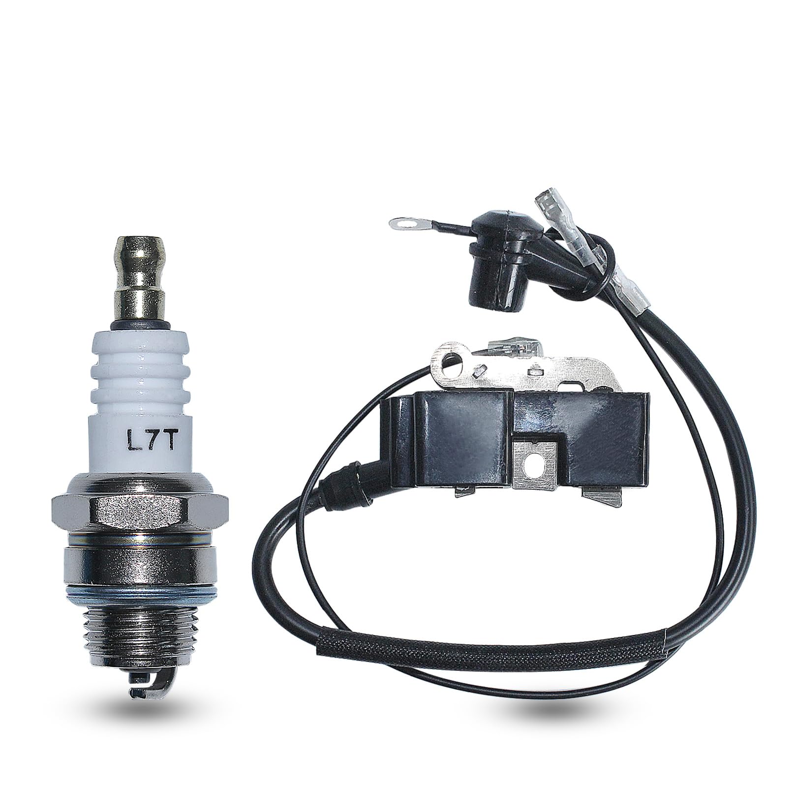 Mtanlo Ignition Coil Spark Plug Kit For Husqvarna 340 345 346XP 350 351 353 357 359 362 365 371 372 372XP X-Torq 375K 385 390XP Jonsered 2063 2065 2071 2171 2163 2165 CS2156 CS2159 Chainsaw