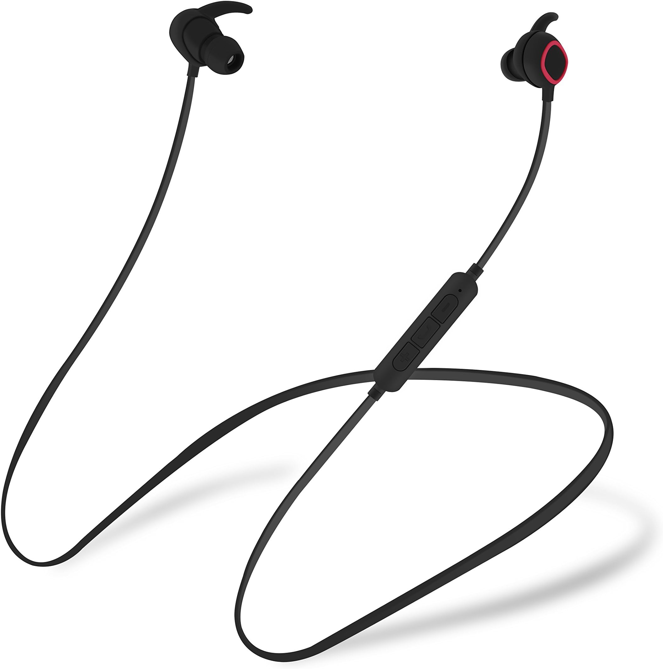 Sweatproof Bluetooth Headset, Duola Bluetooth 4.1 Headphones with Built-in Mic Secure Fit Sports Earbuds with 0.03 lbs Weight & Proved Excellent Sound Quality. (Black)