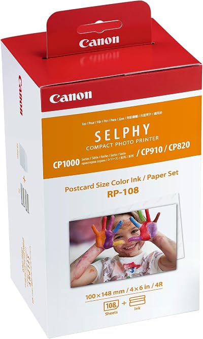Canon RP-108IP Colour High Capacity Ink & Paper Set Dye Sublimation
