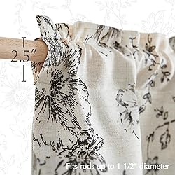jinchan Linen Valance Curtain Farmhouse Window