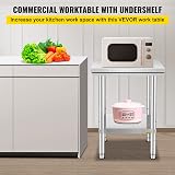 KITGARN Stainless Steel Work Table 24x24x31 Inch Commercial Kitchen Prep NSF view 4