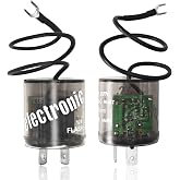 LED Flasher Relay 2 Pin 12V (Set of 2), Turn Signal Flasher Relay with Ground Wire - 2 Pin Heavy Duty 12V LED Flasher Compatible Automobile Motorcycle