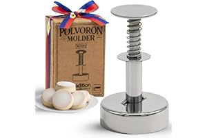 Polvoron Molder Filipino (2.75" H x 1.75" W) - Round Polvoron Mold for Traditional Filipino Cookies - Durable and Easy-to-Use