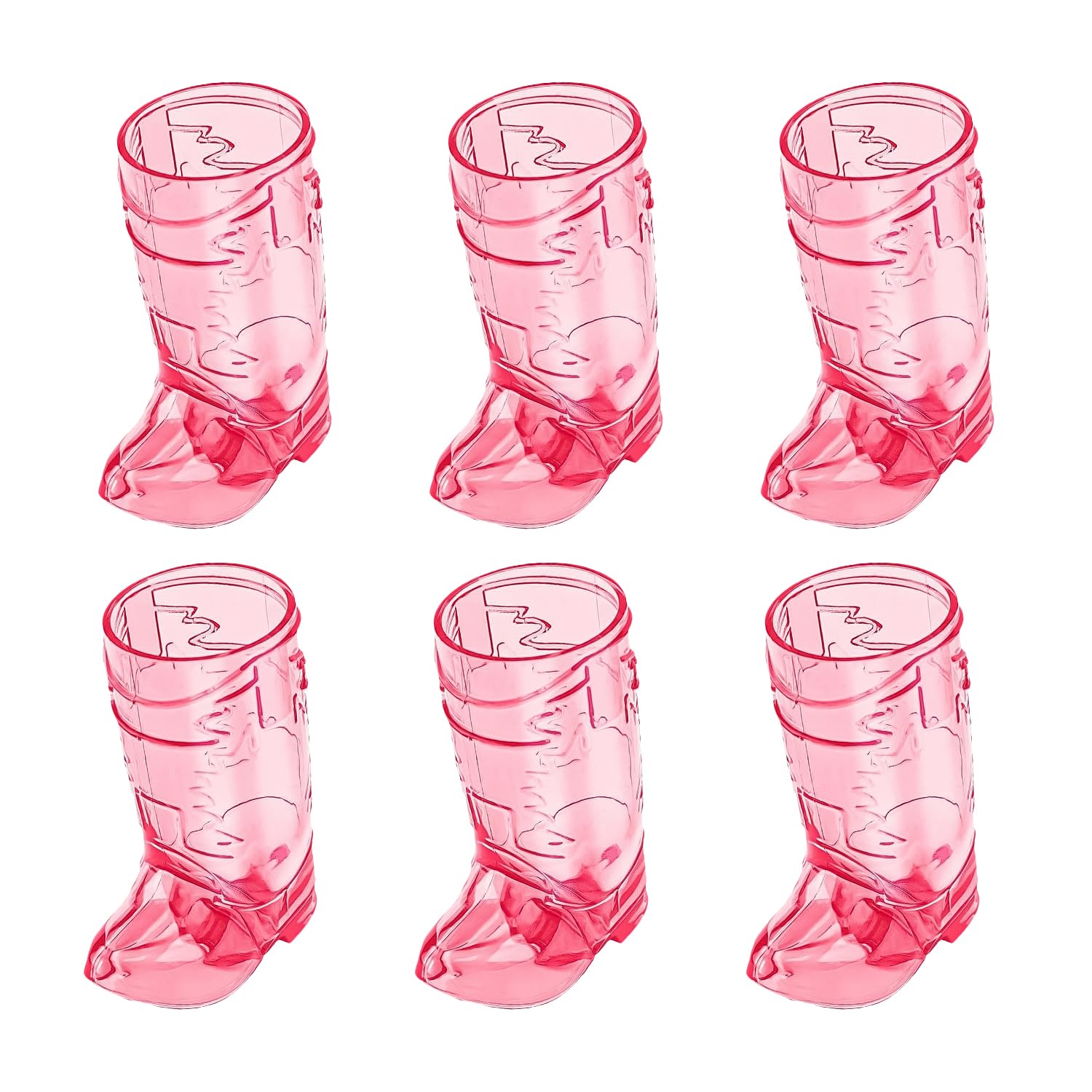 RmKbe 6pcs Mini Cute Cowboy Boot Shot Glasses Western Cowboy Plastic Cups Reusable Plastic Boot Cups Cowboy Mini Beer Mugs for Cowboy Bachelorette Theme Party Supplies